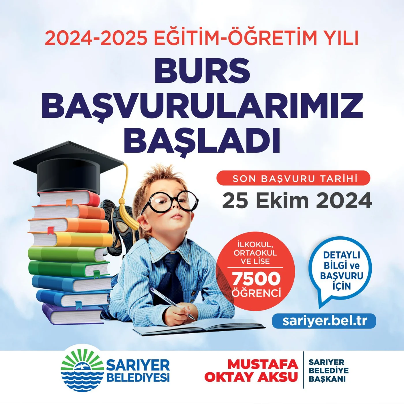 7500 TL. İlk Orta ve  Lise Öğrencisine Burs Başvuruları Başladı