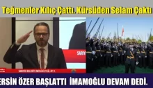 Teğmenler Kılıç Çattı. Kürsüden Selam Çaktı