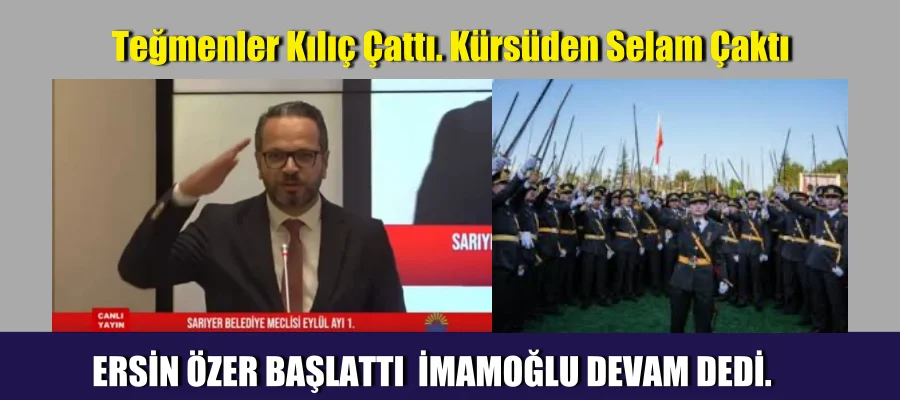 Teğmenler Kılıç Çattı. Kürsüden Selam Çaktı