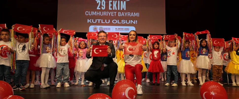 BAŞKAN AKSU. ÇOCUKLARIN CUMHURİYET BAYRAMINI KUTLADI